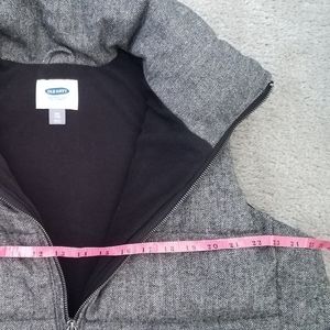 Old Navy womens gray full zip puffer vest